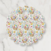 Paasmand & Lente Bloemmotief Bedankjes Labels (Voorkant)