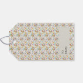 Paasmand & Lente Bloemmotief Cadeaulabel (Achterkant Horizontaal)