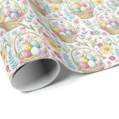 Paasmand & Lente Bloemmotief Cadeaupapier (Rol Hoek)