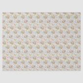 Paasmand & Lente Bloemmotief Tissuepapier (Voorkant)