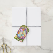 Paasmand | Lente Pastel Waterverf Cadeaulabel (Met Touw)