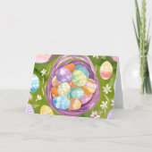 Paasmand | Lente Pastel Waterverf Kaart (Voorkant)