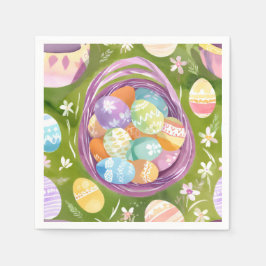Paasmand | Lente Pastel Waterverf Servet