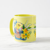 Paasmand Lente Tijd Eieren Chick Daffodils Mok (Voorkant links)