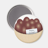 Paasmand met Chocolade Eieren Magneet (Voorkant / Achterkant)