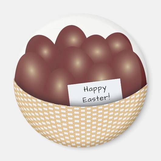 Paasmand met Chocolade Eieren Magneet (Voorkant)