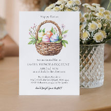 Paasmand met ei en eierjacht Uitnodiging