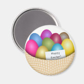 Paasmand met Kleurrijke Eieren Magneet (Voorkant / Achterkant)