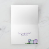 Paasmand met konijnen feestdagen kaart (Binnen)