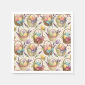 Paasmand met lavendel Paaseieren Servet (Voorkant)