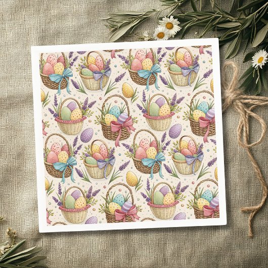 Paasmand met lavendel Paaseieren Servet