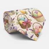 Paasmand met lavendel Paaseieren Stropdas (Opgerold)