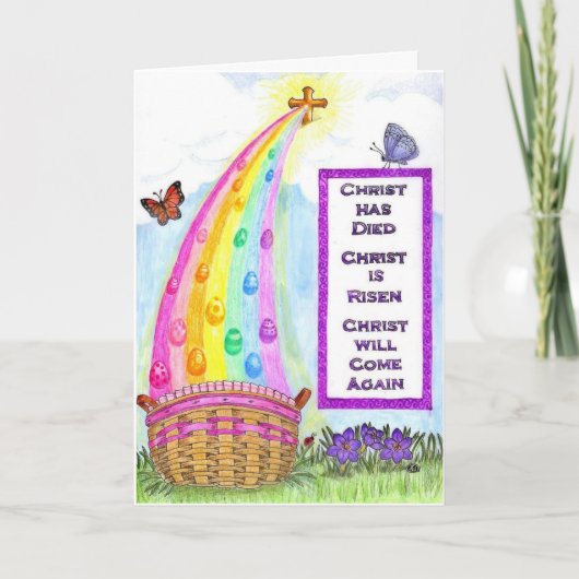 Paasmand Regenboog Kaart (Voorkant)