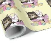 Paasmand Tabby Kitten Cadeaupapier (Rol Hoek)