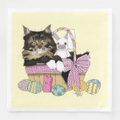 Paasmand Tabby Kitten Servet (Voorkant)