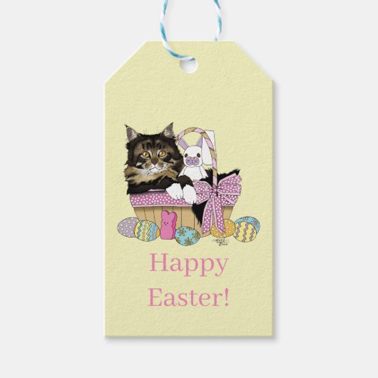 Paasmand TabbyKitten Cadeaulabel (Voorkant)
