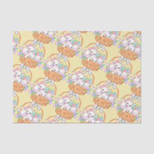 Paasmand van konijntjes tissuepapier