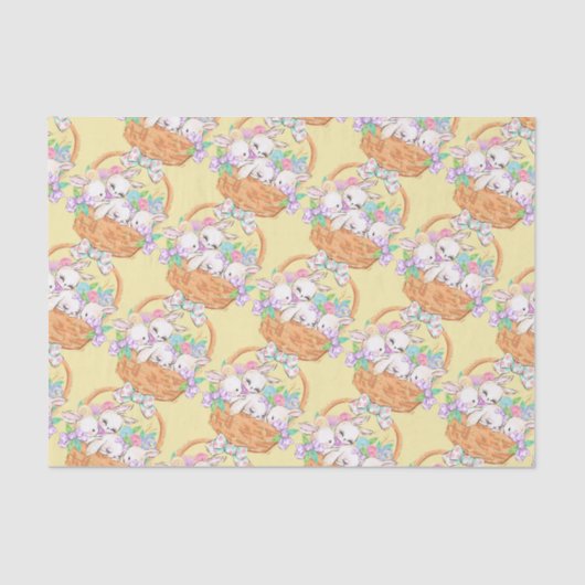 Paasmand van konijntjes tissuepapier (Voorkant)