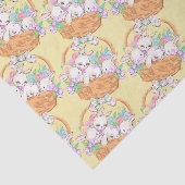 Paasmand van konijntjes tissuepapier (Detail)