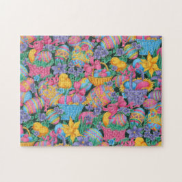 Paasmanden en eieren legpuzzel