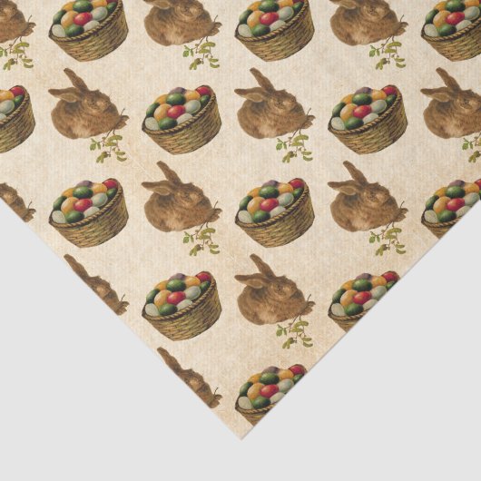 paasmandje, betegeld weefsel tissuepapier (Detail)