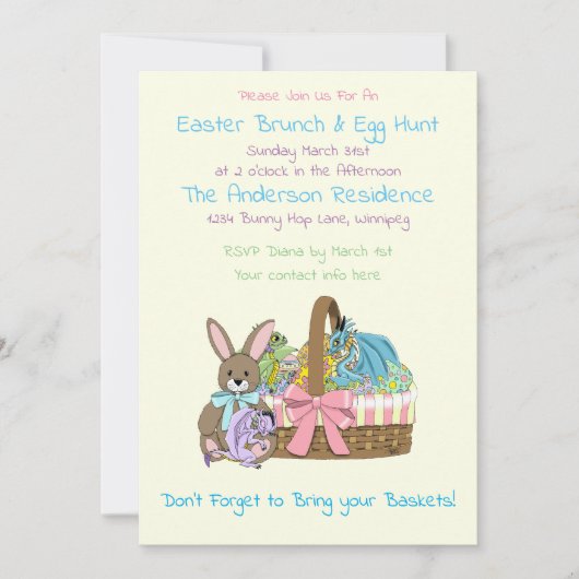 Paasmandje Draken Kaart (Voorkant)