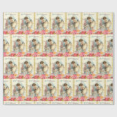  paasmandje fijn klein meisje cadeaupapier (Vlak)