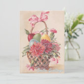  Paasmandje Groeten Aangepaste Pasen Feestdagenkaart (Staand voorkant)