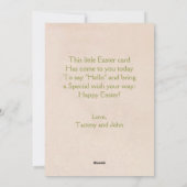  Paasmandje Groeten Aangepaste Pasen Feestdagenkaart (Achterkant)