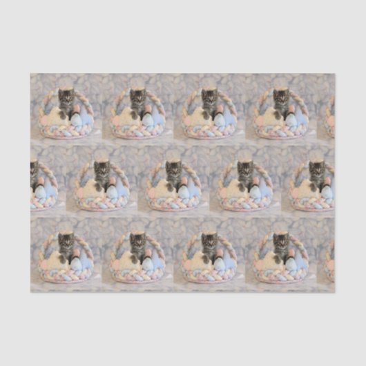 Paasmandje - Kat-/keukenpapier Tissuepapier (Voorkant)