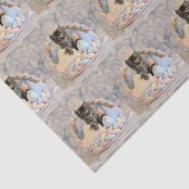 Paasmandje - Kat-/keukenpapier Tissuepapier (Detail)