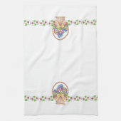 Paasmandje - keukenhanddoek (Verticaal)