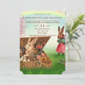 paasmandje. Pasen Brunch en Eibots Kaart (Staand voorkant)