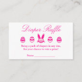 Paasmeisje Baby shower Diaper Raffle Informatiekaartje (Voorkant)