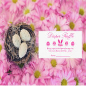 Paasmeisje Baby shower Diaper Raffle Informatiekaartje