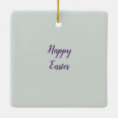  paasmeisje Bunny Rabbit en Tulips Keramisch Ornament (Achterkant)