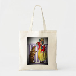  paasmeisje dat konijn voedt, ZSSG Tote Bag