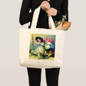  paasmeisje en Baby Grote Tote Bag (Voorkant (product))