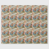  paasmeisje en Victoriaans jongen Cadeaupapier (Vlak)