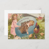  paasmeisje en Victoriaans jongen Kaart (Voorkant / Achterkant)