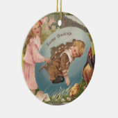  paasmeisje en Victoriaans jongen Keramisch Ornament (Rechts)