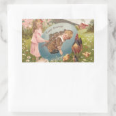  paasmeisje en Victoriaans jongen Rechthoekige Sticker (Tas)