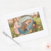  paasmeisje en Victoriaans jongen Rechthoekige Sticker (Envelop)