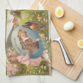  paasmeisje en Victoriaans jongen Theedoek (Quarter Fold)