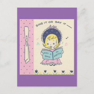  paasmeisje feestdagenkaart