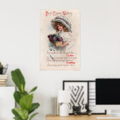  paasmeisje in Bonnet-Poster Poster (Thuiskantoor)