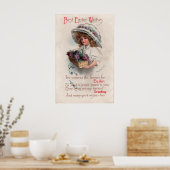  paasmeisje in Bonnet-Poster Poster (Keuken)