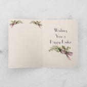  Paasmeisje in Bonnet Wenskaart Feestdagen Kaart (Binnen)