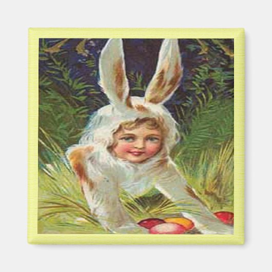 paasmeisje in Bunny Costume, ZSSG Magneet (Voorkant)