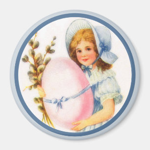 paasmeisje met Bonnet en Eieren Magneet